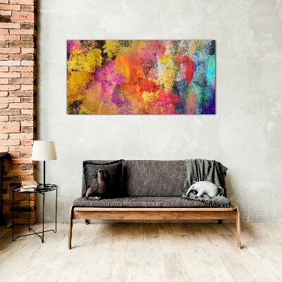 Tablou din sticla Haos colorat de abstractizare