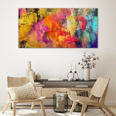 Tablou din sticla Haos colorat de abstractizare