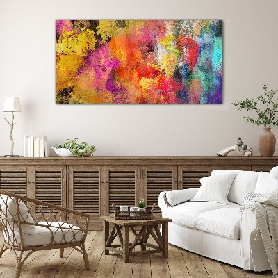 Tablou din sticla Haos colorat de abstractizare