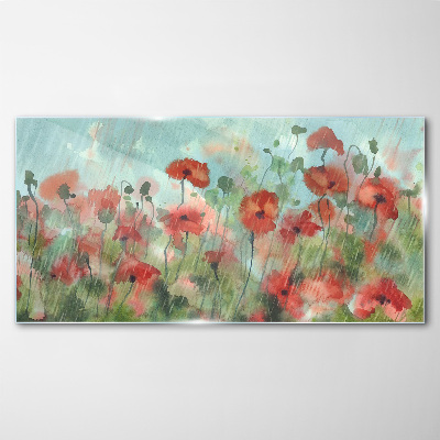 Tablou sticla Un peisaj floral într-o aură de primăvară
