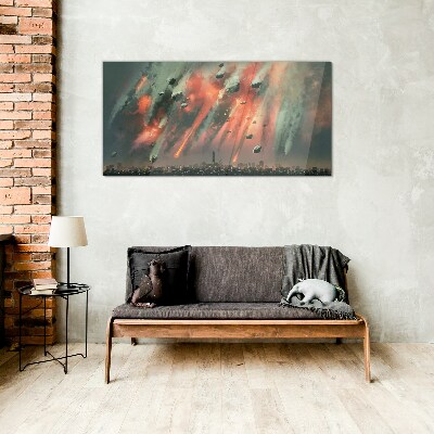 Tablou sticla Peisaj urban apocaliptic