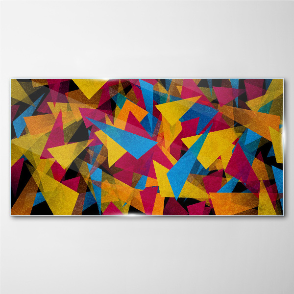 Tablou sticla Geometrii colorate în mișcare