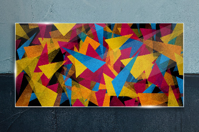 Tablou sticla Geometrii colorate în mișcare