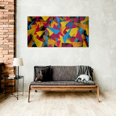 Tablou sticla Geometrii colorate în mișcare