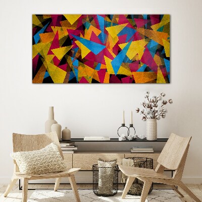 Tablou sticla Geometrii colorate în mișcare