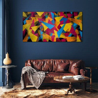 Tablou sticla Geometrii colorate în mișcare