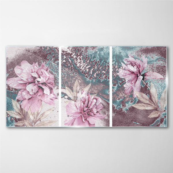 Tablou sticla Un vis floral in nuante pastelate