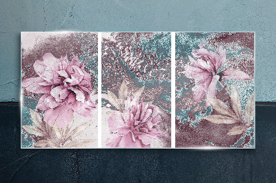 Tablou sticla Un vis floral in nuante pastelate