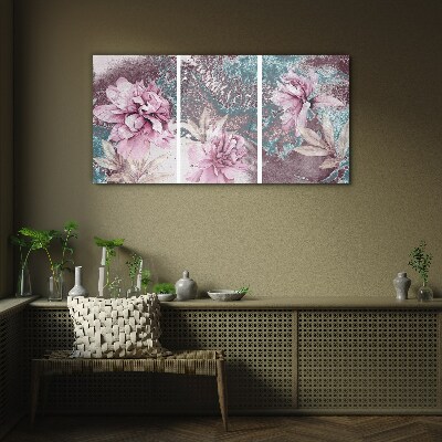 Tablou sticla Un vis floral in nuante pastelate