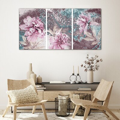 Tablou sticla Un vis floral in nuante pastelate