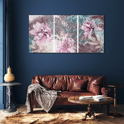 Tablou sticla Un vis floral in nuante pastelate