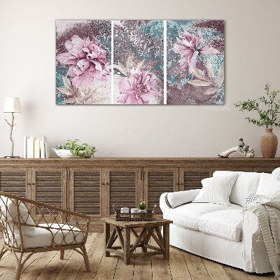 Tablou sticla Un vis floral in nuante pastelate