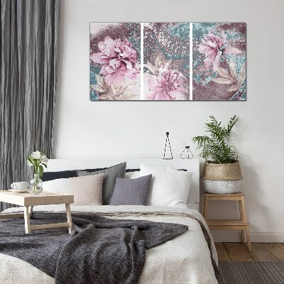 Tablou sticla Un vis floral in nuante pastelate