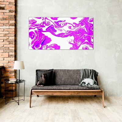 Tablou sticla Vârtejul violet pe fundal alb