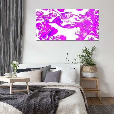 Tablou sticla Vârtejul violet pe fundal alb