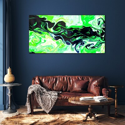 Tablou sticla Vârtejuri verzi de abstractizare