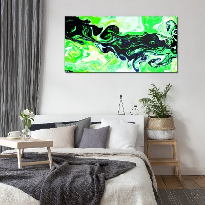 Tablou sticla Vârtejuri verzi de abstractizare