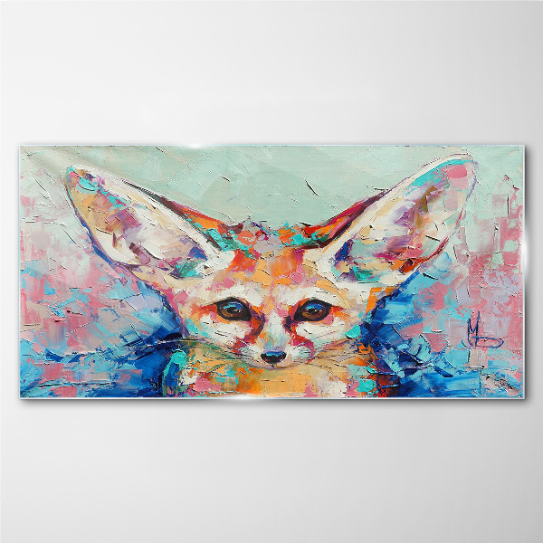 Tablou sticla Portret color al unei vulpi fennec