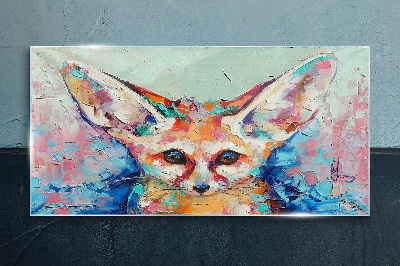 Tablou sticla Portret color al unei vulpi fennec
