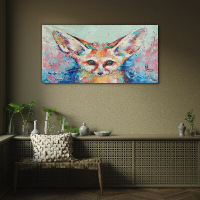 Tablou sticla Portret color al unei vulpi fennec