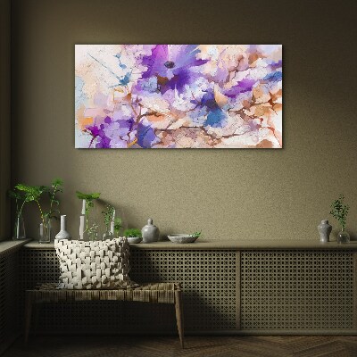 Tablou sticla Abstracție florală în violet