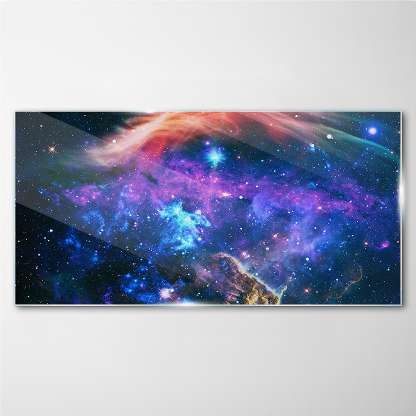 Tablou sticla Simfonia cosmică a culorilor