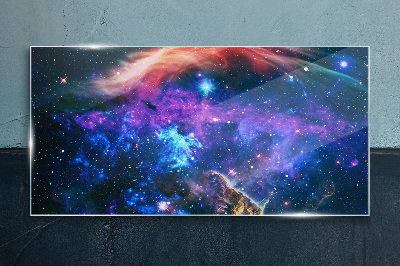 Tablou sticla Simfonia cosmică a culorilor