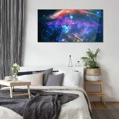 Tablou sticla Simfonia cosmică a culorilor