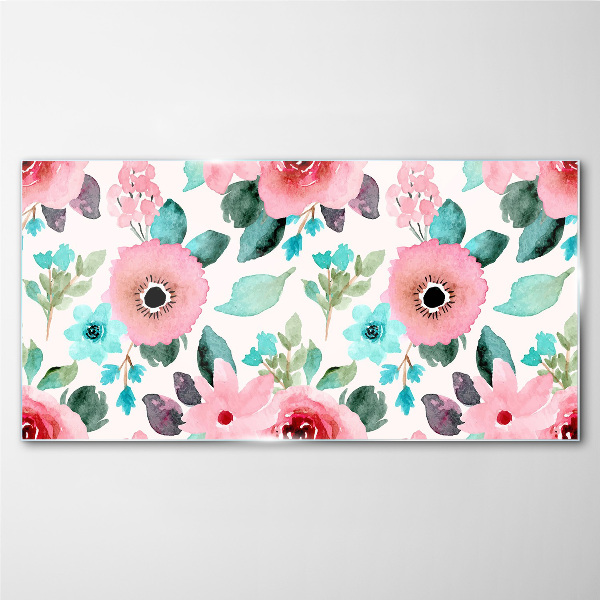 Tablou sticla Model floral in nuante delicate