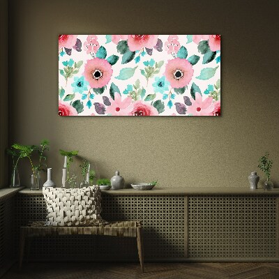 Tablou sticla Model floral in nuante delicate