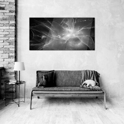 Tablou sticla Abstracții futuriste în monocrom