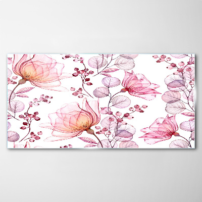 Tablou sticla Dans floral in nuante pastelate