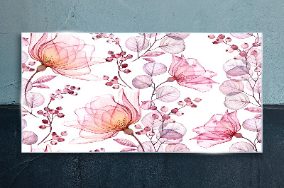 Tablou sticla Dans floral in nuante pastelate
