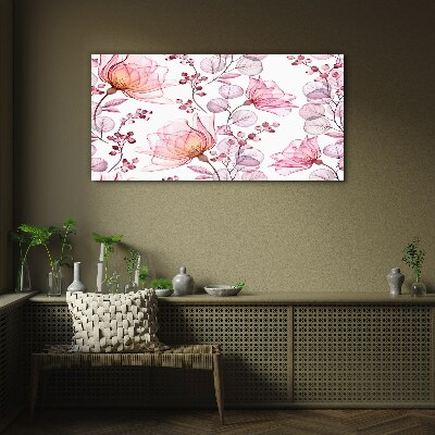 Tablou sticla Dans floral in nuante pastelate