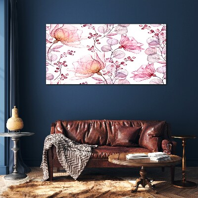 Tablou sticla Dans floral in nuante pastelate