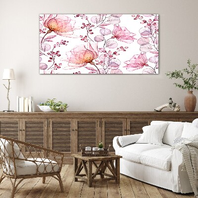 Tablou sticla Dans floral in nuante pastelate