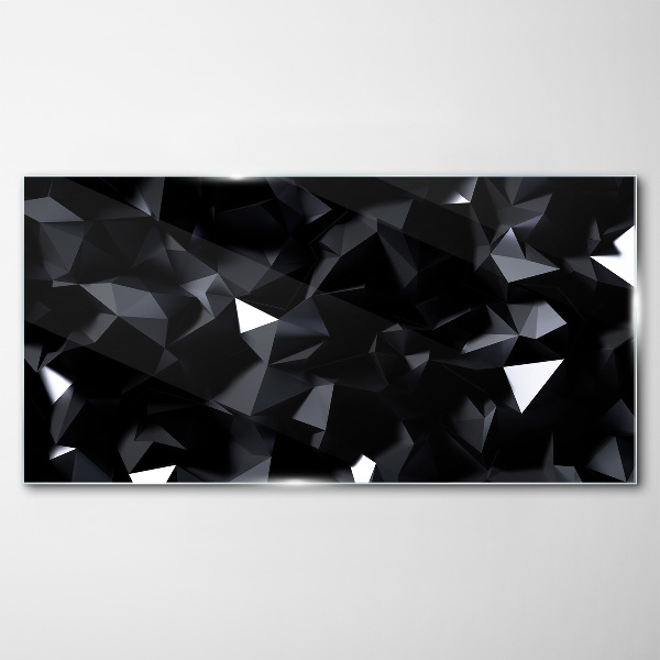 Tablou sticla Mozaic geometric negru