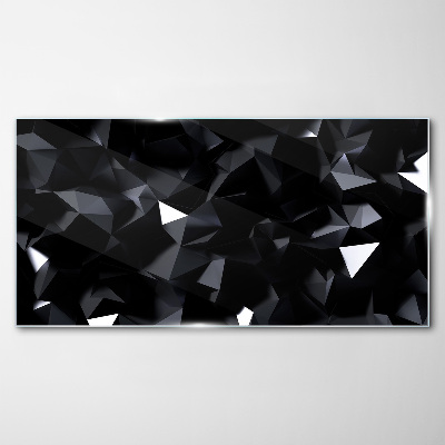 Tablou sticla Mozaic geometric negru