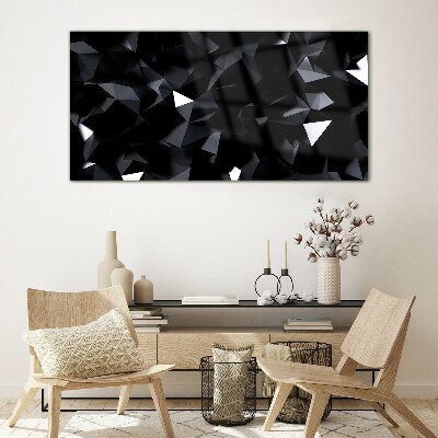 Tablou sticla Mozaic geometric negru