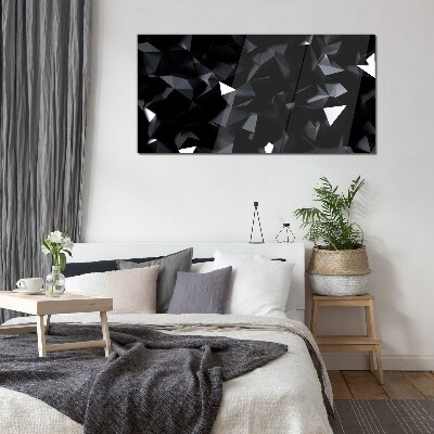 Tablou sticla Mozaic geometric negru
