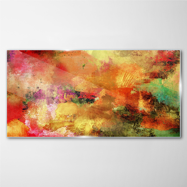 Tablou sticla Haos abstract colorat