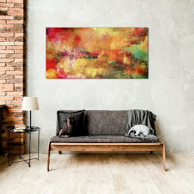 Tablou sticla Haos abstract colorat
