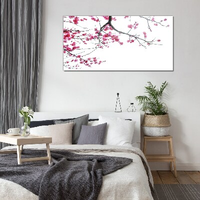Tablou sticla Armonie florală în roz