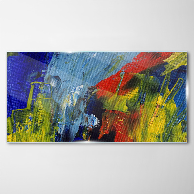 Tablou sticla Culori dinamice într-un peisaj abstract