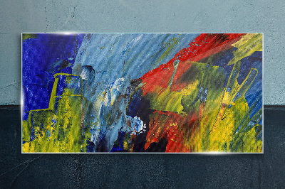 Tablou sticla Culori dinamice într-un peisaj abstract