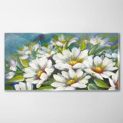 Tablou sticla Charm floral în albastru