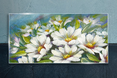 Tablou sticla Charm floral în albastru