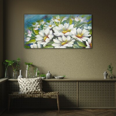 Tablou sticla Charm floral în albastru