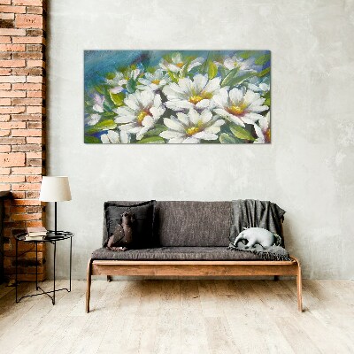 Tablou sticla Charm floral în albastru