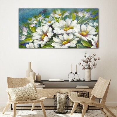 Tablou sticla Charm floral în albastru